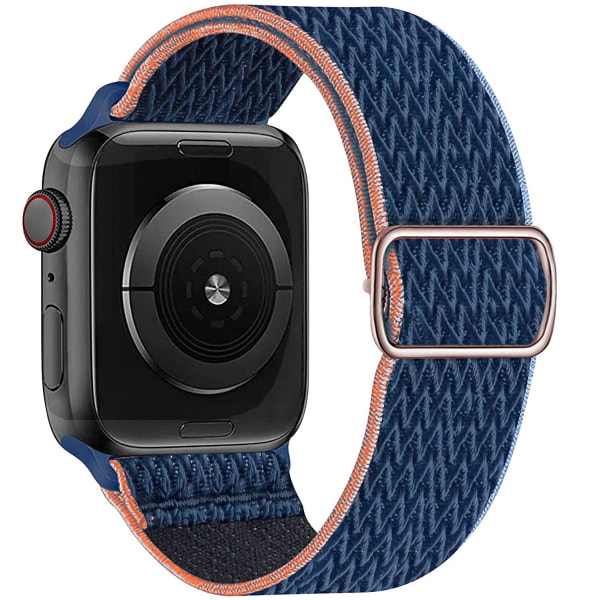 Nylonstropp for Apple Watch-reim 44 mm 40 mm 41 mm 45 mm Justerbar elastisk solo loop-beltearmbånd Apple Watch Series 7 6 se 5 4 3 Pink Sand 42mm - 44mm - 45mm