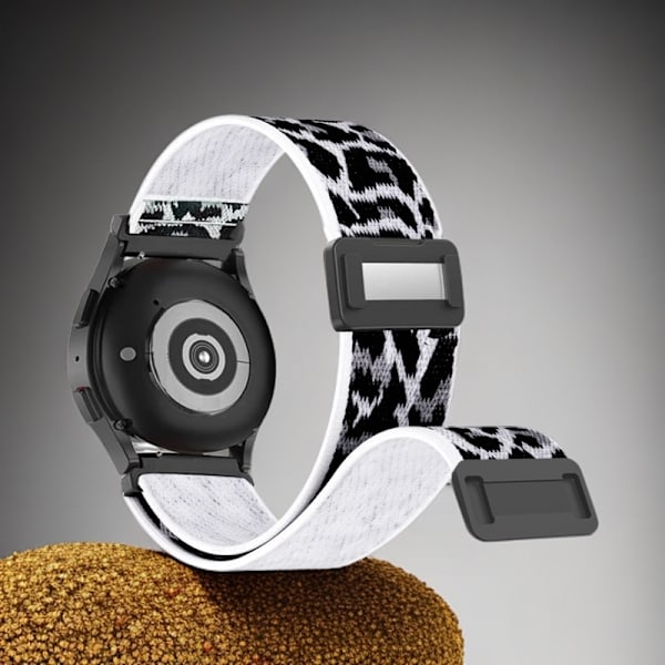 Urrem til Apple Watch iWatch til 42/44/45/49mm hvidt leopardprint