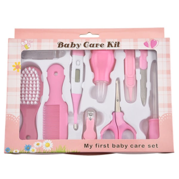 Babypleieprodukter, nesesuger, medisinmater, 13 tegneserie stoffpose sett, baby negl manikyr saks 10pcs1