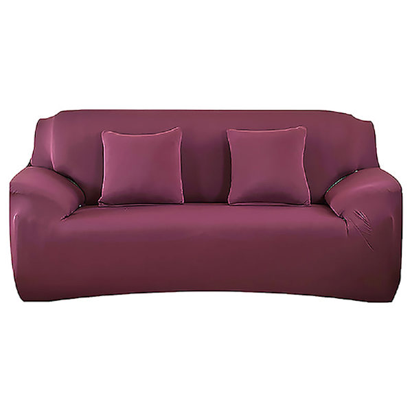 Överdrag Enfärgat Sofföverdrag för Vardagsrum Elastiskt Hörnsofföverdrag Stolsöverdrag 1/2/3/4 Sits Purple 3-seater 190-230cm