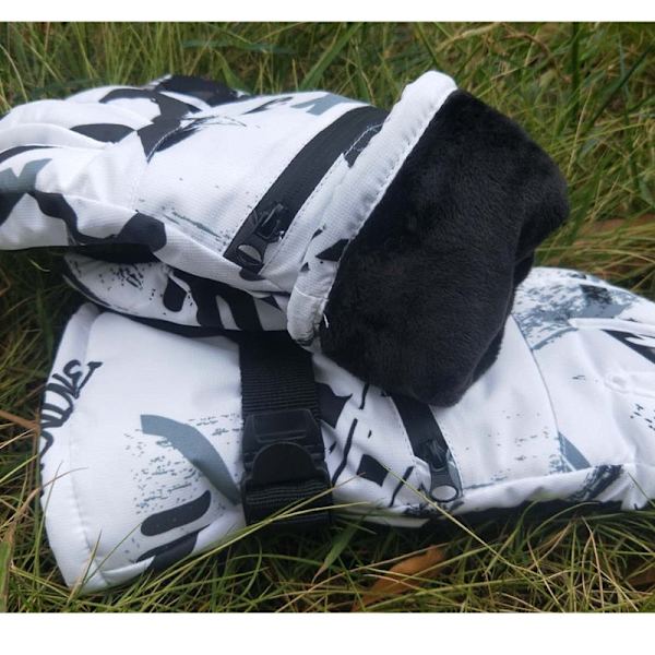 Vinter Snowboard Ski Handsker PU Læder Skridsikker Touch Screen Vandtæt Motorcykel Cykling Fleece Varme Snehandsker Unisex Snowboard Gloves7 M