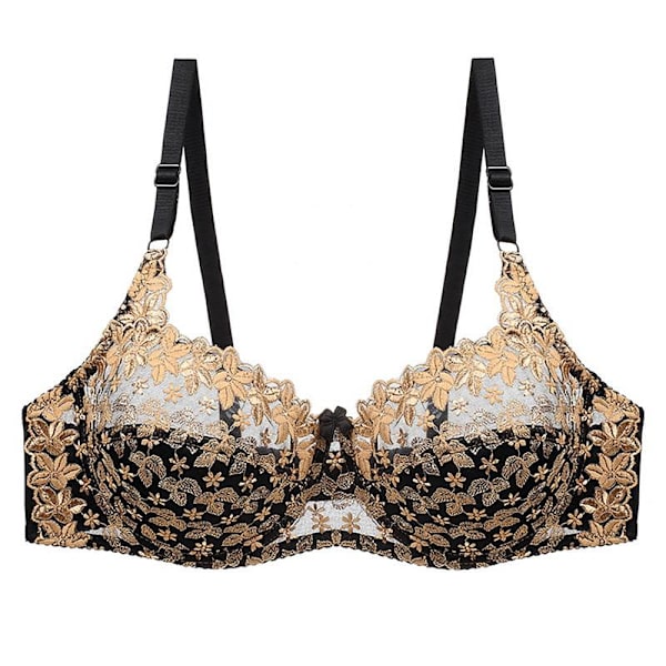 Kvinnor Mode Sexiga Underkläder Damer Mode Sexig Spets Ihålig Stålring Samlande BH White 38C/85C