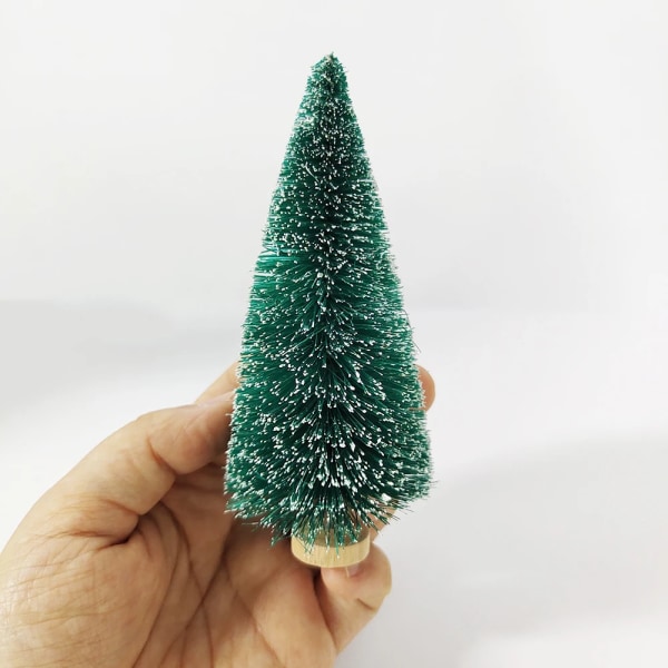 5 st Mini Julgranar Plast Konstgjord Julgransprydnad Vinter Snö Bordsdekoration DIY Hantverk Juldekoration 2023 6.5cm