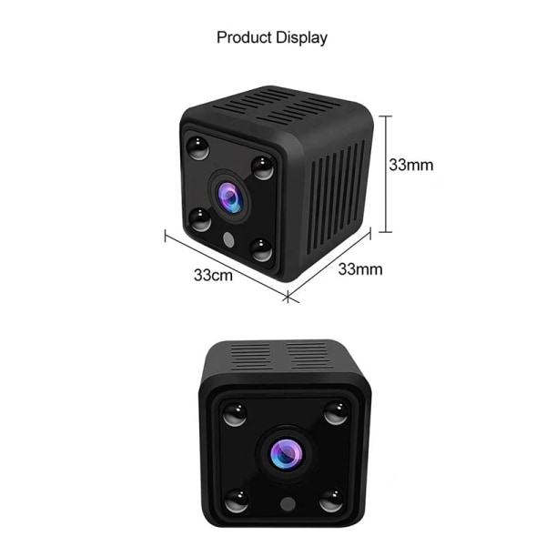 X6 Mini Wifi Ip Camera Hd 1080P Trådlös Säkerhetsövervakning Micro Cam Nachtzicht Smart Home Sport Monitor Gebouwd-In Batterij Option 1 Overseas
