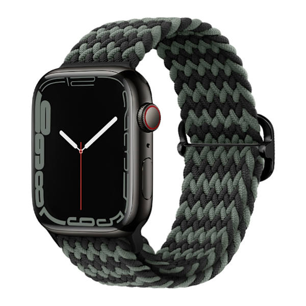 Urrem til Apple Watch iWatch 38/40/41mm 8 W mønster sort grøn