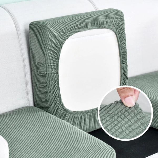 Enfärgad Tjock Elastisk Soffsittsdyna Skydd Barn Överdrag Sofföverdrag Tvättbart Avtagbart Sofföverdrag 1 st 12 XXXL