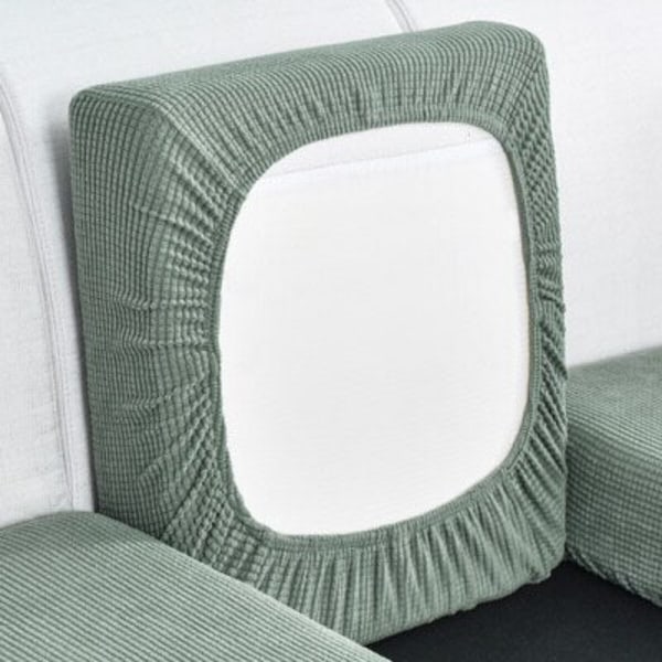 Enfärgad Tjock Elastisk Soffsittsdyna Skydd Barn Överdrag Sofföverdrag Tvättbart Avtagbart Sofföverdrag 1 st 2 XL