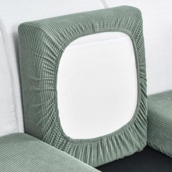 Yksivärinen paksu joustava sohvan istuintyynyn suojus lapsille, liukueste, sohvanpäällinen, pestävä, irrotettava, sohvanpäällinen, 1 kpl 2 c3