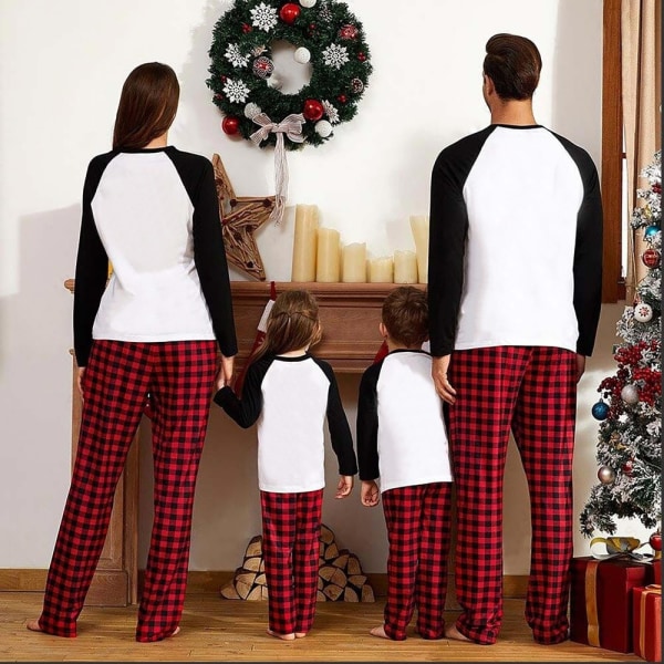 Julpyjamas Matchande Familj Pyjamas Nyår Sovkläder Mamma och jag Kläder Pojke Flicka T-shirt Byxor Kostym Baby Romper Look Sovkläder 1 price for 1pcs1 DOG S