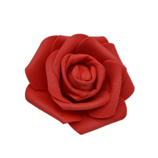 20 st 6 cm Stora PE Skumrosor Konstgjorda Blomhuvuden För Bröllopsfest Dekoration DIY Kransar Hem Dekorativa Hantverksmaterial F07 red 30pcs