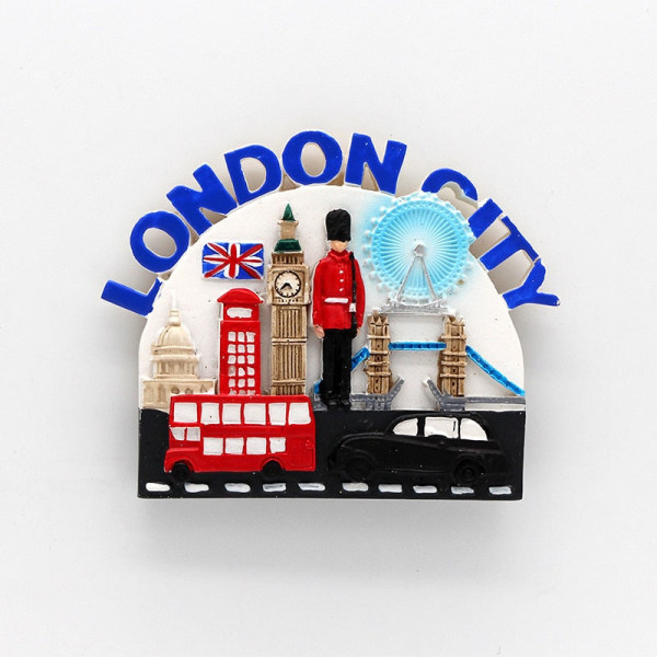 Lontoon matkamuisto magneettiset 3D jääkaappimagneetit Brittisotilasbussi London Bridge jääkaappimagneetit Maailman turismimatkamuistolahjat London Bus