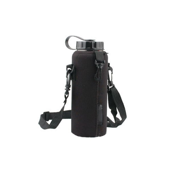 Sportvattenflaskor Bärväska med Rem Neopren Vattenhållare Axelrem Svart Flask Bärar Isoleringsväska 9cmx25cm  1500ML4 Overseas