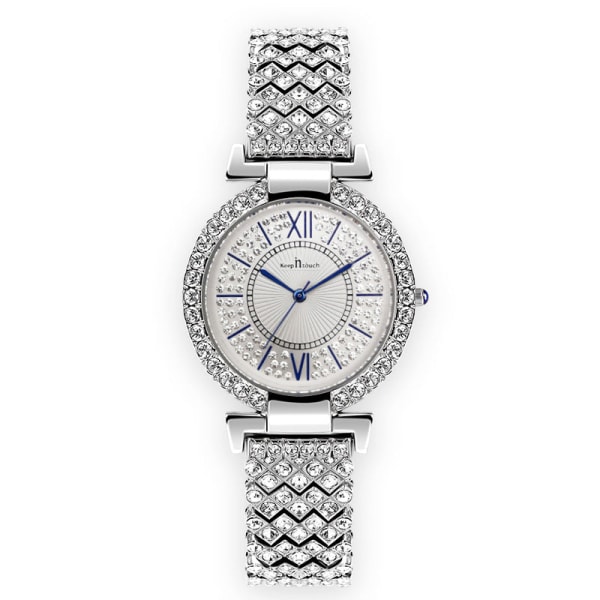 Dam Diamant Vattentät Klocka Mode Business Snabb Hand Klocka Damklocka Silver