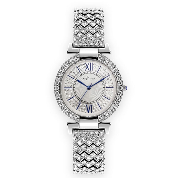 Damklocka Diamond Waterproof Fashion Watch Snabb Hand Watch Watch Silver