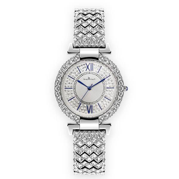 Damklocka Diamond Waterproof Fashion Watch Snabb Hand Watch Watch Silver