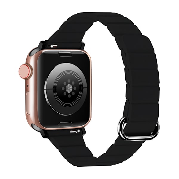 Klockarmband för Apple Watch iWatch 38/40/41/42mm-S10 Svart Svart Spänne
