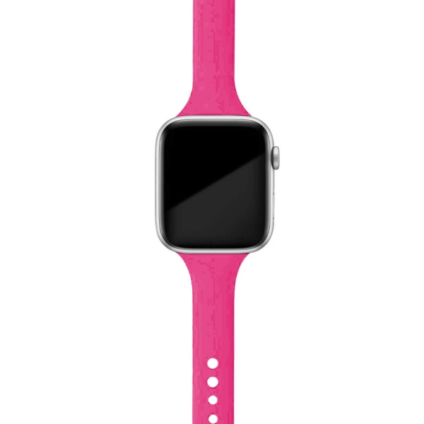 Smal rem för Apple Watch armband 40mm 44mm 38mm 42mm Silikon armband klockarmband correa iWatch 6 se 5 4 3 7 45mm 41mm Barbie powder 18 42mm 44mm 45mm