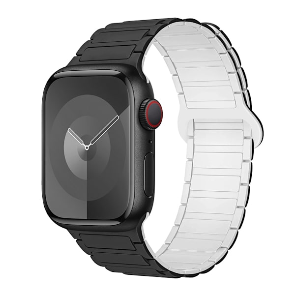 Urrem til Apple Watch iWatch 38/40/41/10 generation 42MM universal sort med hvid