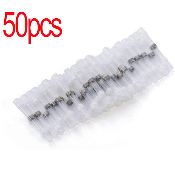 200/100/50 stk. vandtætte loddetætnings varmekrympende samlemuffer Lug Terminaler Elektrisk ledning Bil isoleret terminal As photo white 50pcs