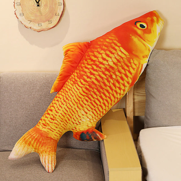 1 stk. 30-120 cm 3D Simulation Guldfisk Plyslegetøj Udstoppede Bløde Dyr Karpe Plys Pude Kreativ Sofapude Pude Gave Børnelegetøj 40cm 3