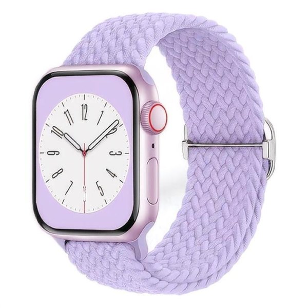 Klockarmband för Apple Watch iWatch 42/44/45/49mm 8-formad spänne ljuslila