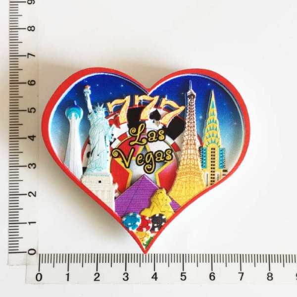 Världsturism Kylskåpsmagnet Souvenir USA Las Vegas Florida kulturlandskap Kylsklistermärken Set Heminredning C