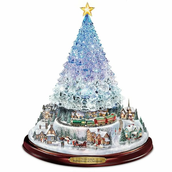 Christmas Forest Party 2D Flat Akryl Anheng, Bil Bakspeil Dekor Anheng, Juletre Party Ornamenter 1 stk D