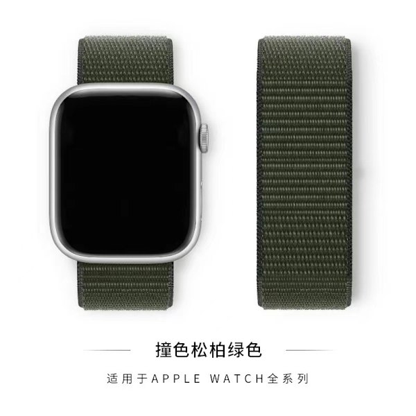 Kellon ranneke Apple Watch iWatch 38/40/41mm S10 42 Pine Green -kelloon