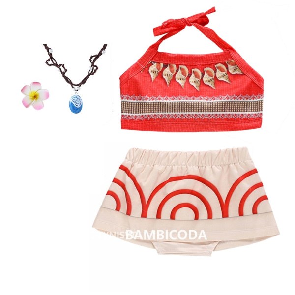 Moana Klänning Kostymer Cosplay Toddler flicka klänningar Anime Film Moana Kostym Halloween Kostymer Presenter till flickor Klänning för flickor A-4 18M(80)