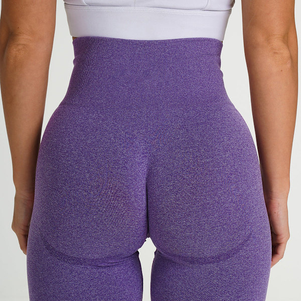 Sommar Europeisk och Amerikansk Mode Sport Fitness Yoga Byxor Sömlösa Tights Shorts för Kvinnor 9165 shorts-purple M