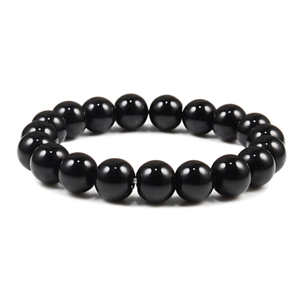 Buddha Sort Hvid Natursten Lava Perler Armbånd Mænd Kvinder Rosenkrans Armbånd Meditation Armringe Yoga Smykker Gave 8mm White