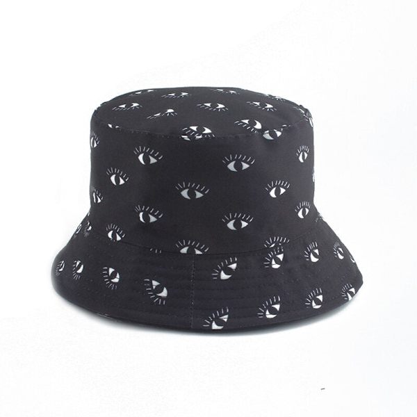 Rolig Anime Tecknad Hinkhatt Vändbar Fiskehatt Unisex Street Hip Hop Platt Keps Fiske Bob Hatt 2 One Size