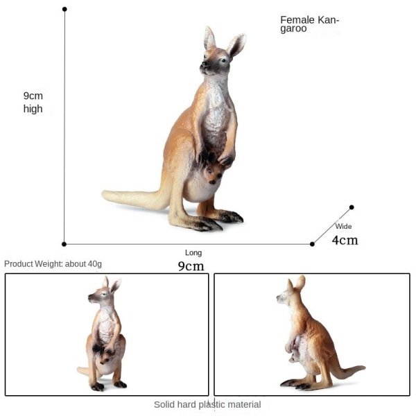 Kenguru Mallisarja Lasten Simulaatio Eläinmalli Syntymäpäiväkakun Koristelu Kangaroo model three sets [0.096KG]]