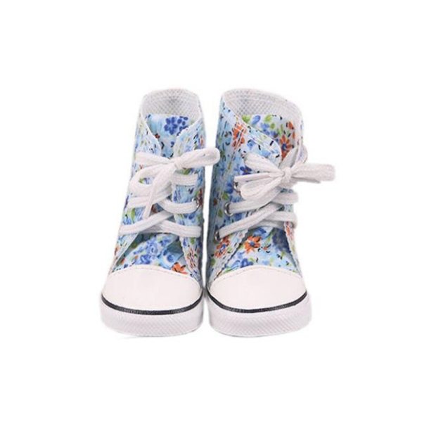 Dukkesko Passer til 43cm Høy Dukke 7cm Høy Canvas Sko Støvler for 18 Tommers Amerikansk Dukke Vår Generasjon Jentes Lekegave Only One Pair Socks
