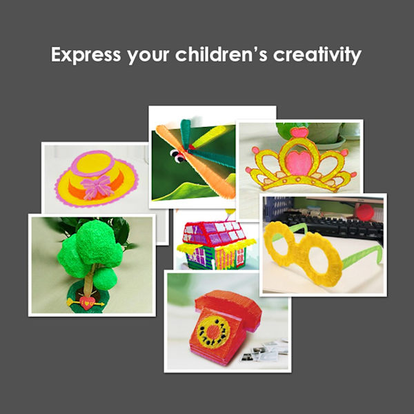 USB-driven 3D-pennsats med PLA-filamentpåfyllning LCD-skärm 3D-ritningsmålningspenna Automatisk konstskrivarpenna Kreativ gåva Pink As photo