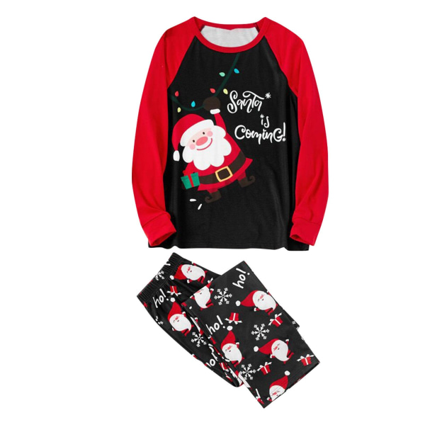 Julepysjamas Matchende Familiepysjamaser Pjs Mote Nattøy Rund Hals Trykte Pysjamas Sett Kids XL