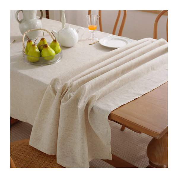 Puuvilla-pellava pöytäliina, yksivärinen kangas, suorakulmainen ravintola, koti, kahvipöydän liina, pöytäliina Solid color cotton 135*220cm