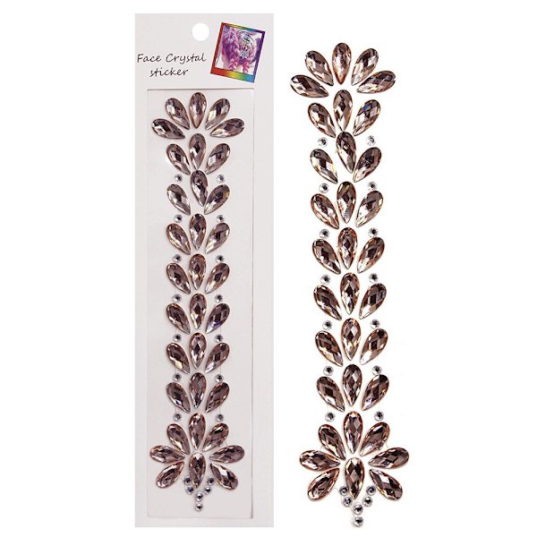 3D Kristall Panna Klistermärke Musikfestival Hår Glitter Strass Dekoration Kropp Mode Strass Temporära Tatueringar Klistermärken MP175F06