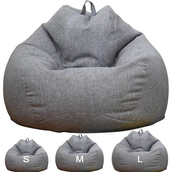Store Små Late Sofaer Trekk Stoler uten Fyll Lin Stoff Lounger Sete Saccosekk Puff Couch Tatami Stue Saccosekker C 70x80cm
