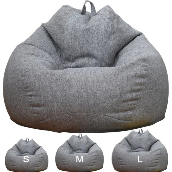 Store Små Late Sofaer Trekk Stoler uten Fyll Lin Stoff Lounger Sete Saccosekk Puff Couch Tatami Stue Saccosekker K 70x80cm