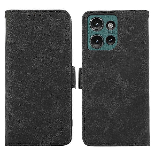 ABEEL Frostat Magnetiskt RFID Läder Telefonfodral Black For Motorola Edge 60 Fusion