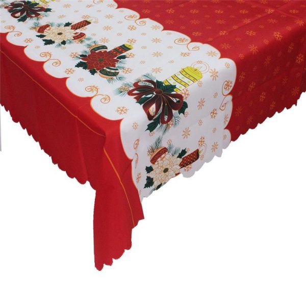 God Jul Rektangulär Tryckt Tyg Party Picknick Duk 150*180cm Like the picture 6