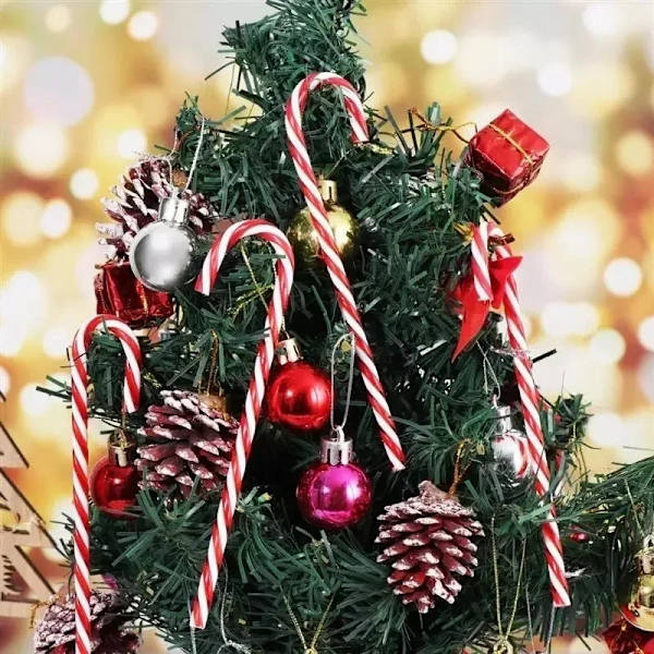 Julgranskarameller Akryl Julgran Hängande Vriden Krycka Hänge Nyår Julfest Heminredning Ornament Gåvor Red