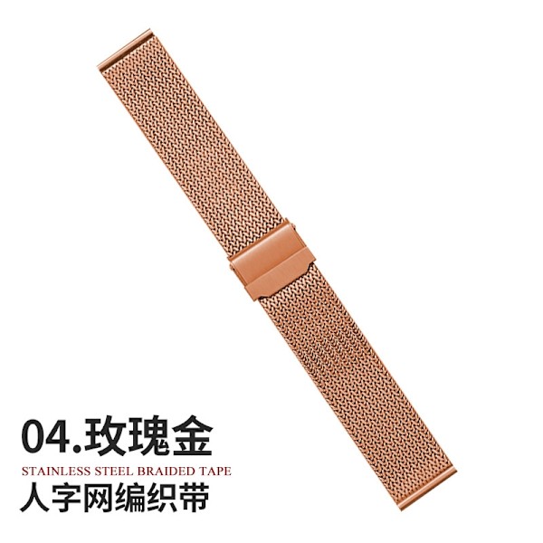 Klockarmband för Apple Watch iWatch för 42-44-45-49mm smal midja 14mm 4 roséguld