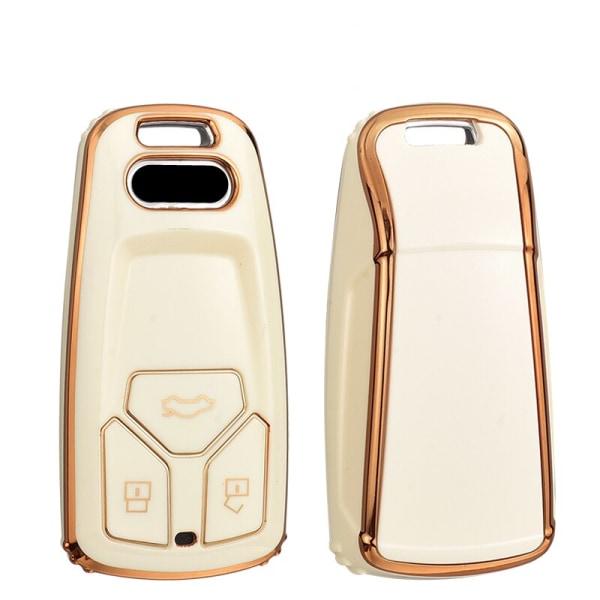 Fashion TPU-fodral Bil Fjärrkontroll Nyckelskydd Skal För A4 B9 A5 A6 8S 8W Q5 Q7 4M S4 S5 S7 TT TTS TFSI RS Protector Fob Keyless Red