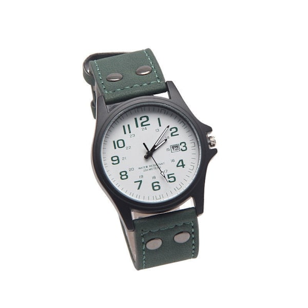 Herreur Lavet af Legeringsrem Quartz Ur Herreur Casual Kalender Studenterur Black with white surface
