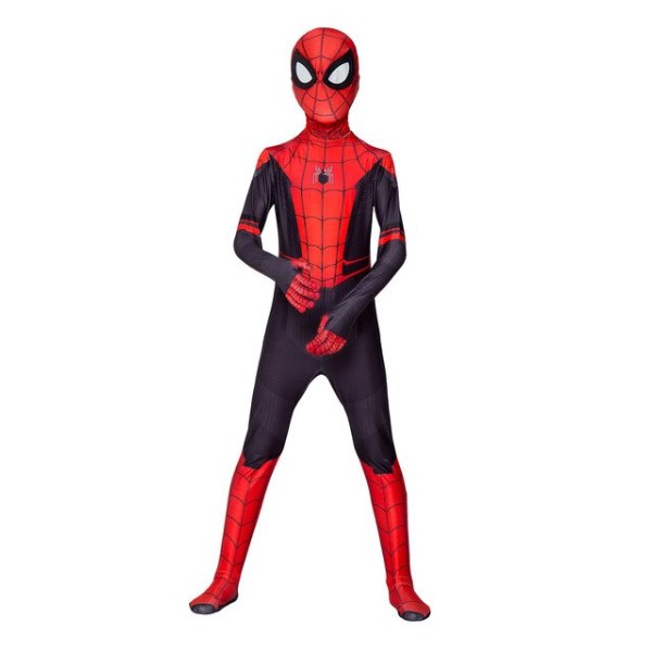 Spiderman Miles Morales Cosplay Kostym Zentai Bodysuit Anime Superhjälte Kostym Jumpsuit för barn Spandex Halloween Cosplay Style 10 120