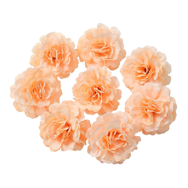Kunstige Blomster 5CM Silke Rose Hoved Bryllup Sina Håndbuket Fest Hjem Have DIY Dekor Julegave Krans Scrapbooking Bean Paste Purple 10pcs