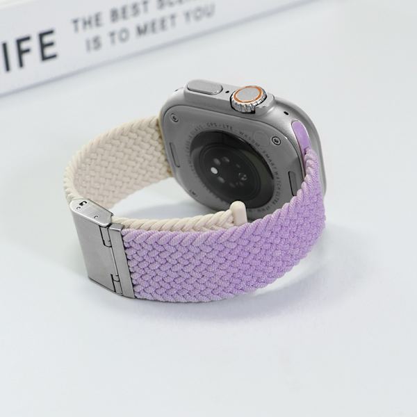 Kellon ranneke Apple Watch iWatch 38/40/41mm - s10-42mm jaettu solki vaalean violetti tähtikirkkaalla