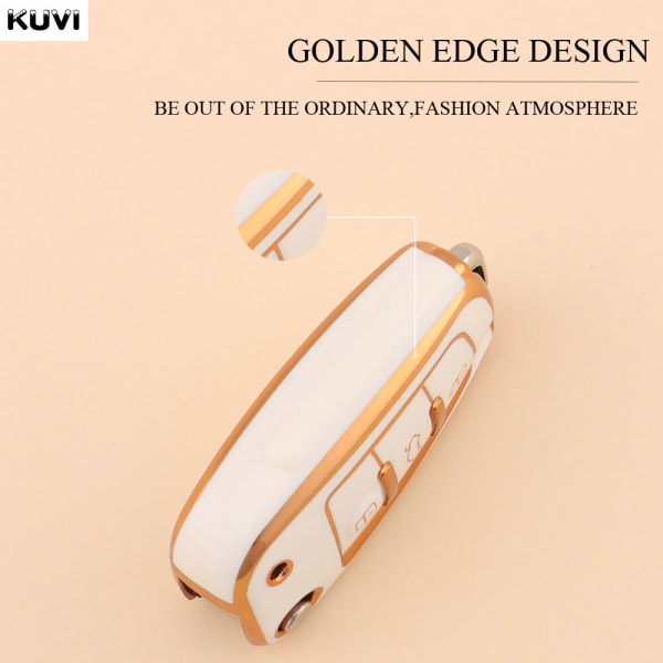 Fashion TPU Bil Flip Nøgle Etui Cover Skal Til A1 A3 8P 8L A4 A5 B6 B7 A6 A7 C5 C6 4F Q3 Q5 Q7 Q8 TT S3 S4 S6 RS Tilbehør White